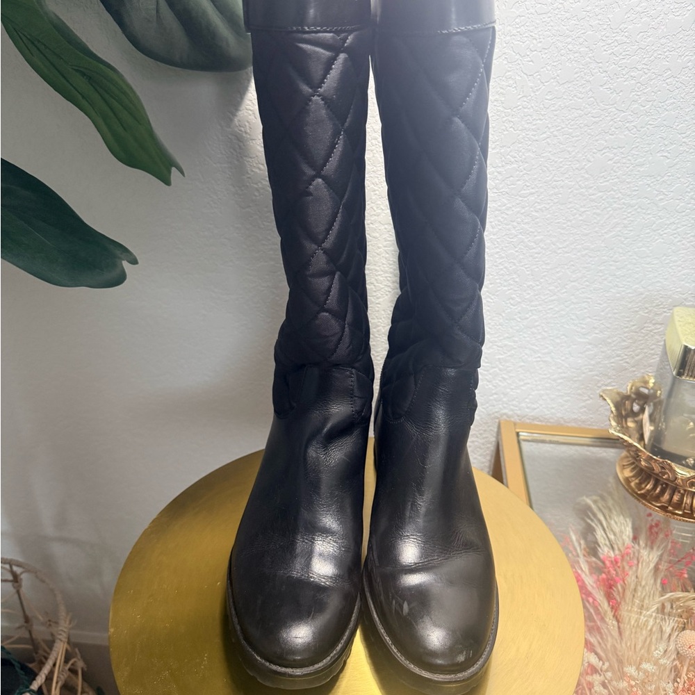 Tory Burch Rowan Quilted Leather Riding Boots $495 - Picture 4 of 5